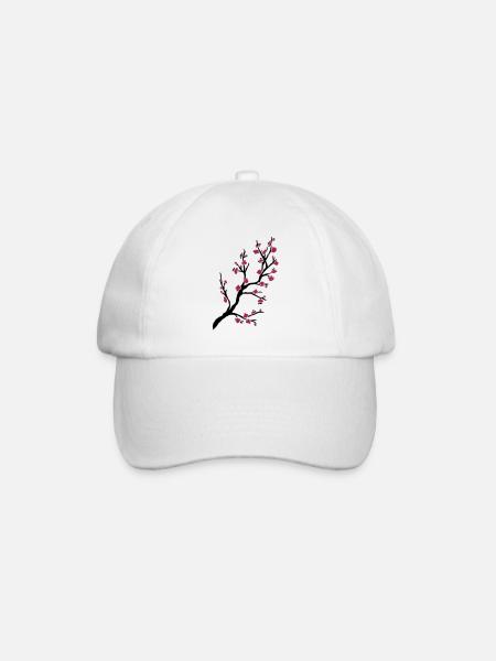 Cherry branch - Baseball Cap - white/white