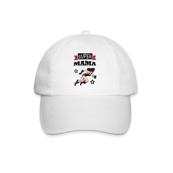 Super Mama - Baseballkappe - Weiß/Weiß - Vorne