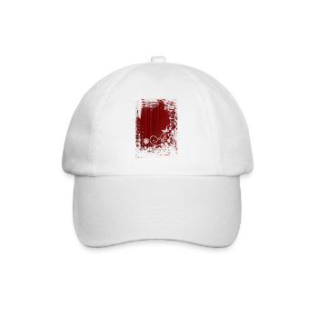 background rotes_muster - Baseball Cap - white/white - Front