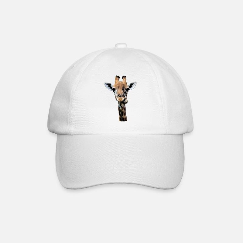 girafe drôle à mâcher - Casquette classique - blanc/blanc