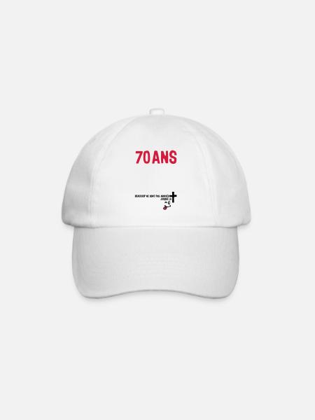 70 ans anniversaire tombe arrive - Casquette classique - blanc/blanc