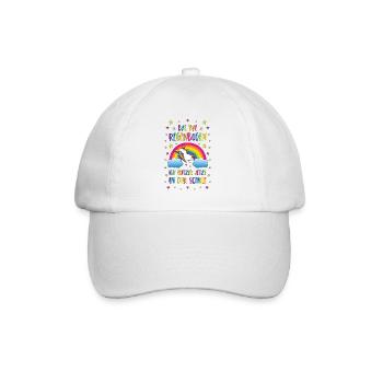 Enrollment Unicorn Bye Bye Rainbow School - Baseball Cap - white/white - Front