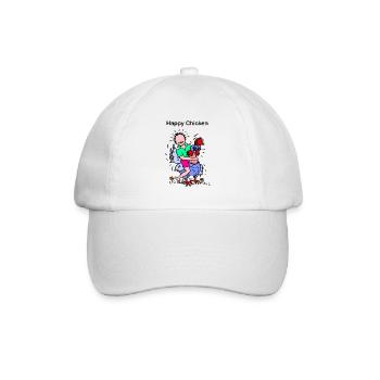 Happy Chicken - Baseball Cap - white/white - Front