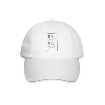 Meine Oma ist die Beste - Baseballkappe - Weiß/Weiß - Vorne