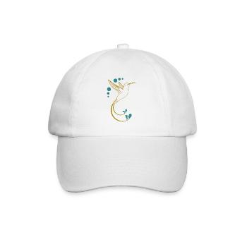 Colibri jaune avec ornements - Casquette classique - blanc/blanc - Devant