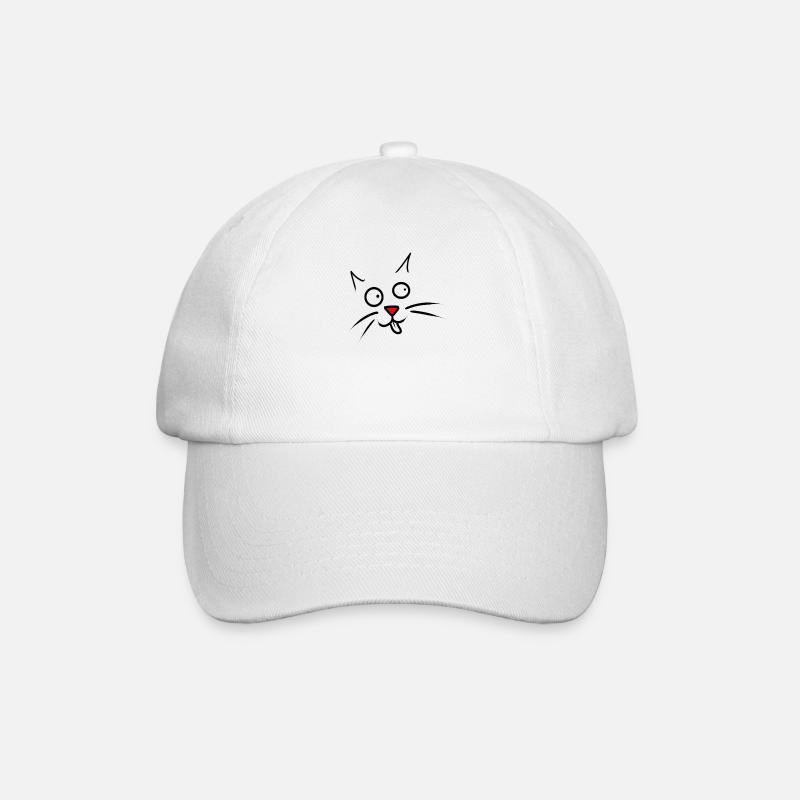 cat - Baseballkappe - Weiß/Weiß