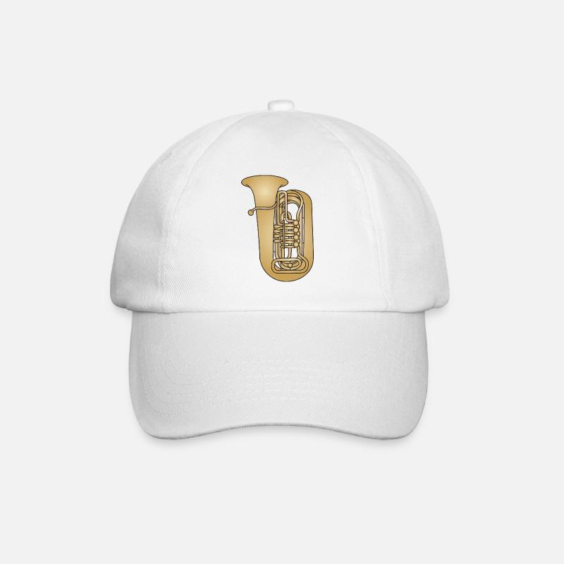 TUBA Blechblasinstrument - Baseballkappe - Weiß/Weiß