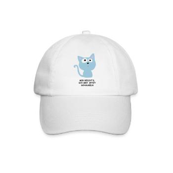 Süße Katze - Mir reichts, ich geh schaukeln - Baseballkappe - Weiß/Weiß - Vorne