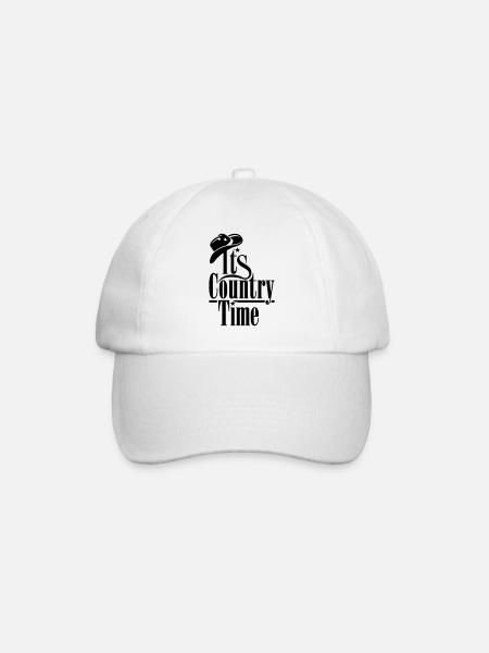 ITS COUNTRY TIME, COWBOYHUT - Baseballkappe - Weiß/Weiß
