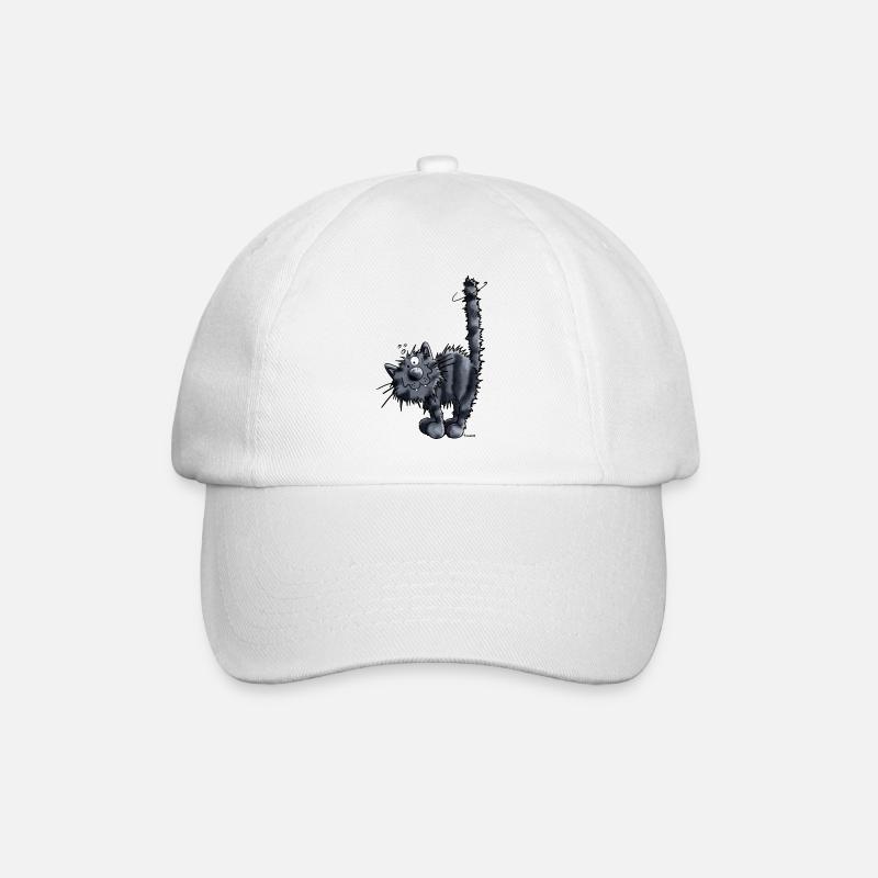 Süße Katze - Baseballkappe - Weiß/Weiß