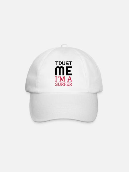 Surf / Surfing / Surfer / Surfen / Beach - Baseball Cap - white/white