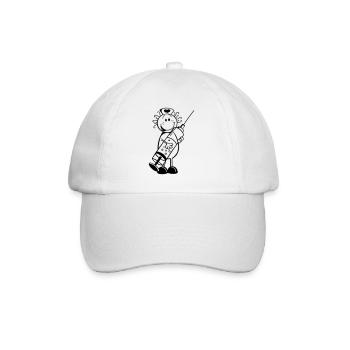 Krankenschwester Strichmännchen - Geschenk - Baseballkappe - Weiß/Weiß - Vorne