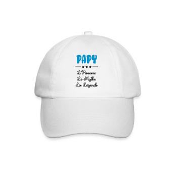 Papy Papi Grand-Père Retraite famille - Casquette classique - blanc/blanc - Devant