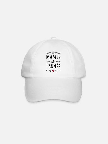 Mamie / Mamy / Grand Mere / Grand-Mère / Bébé - Casquette classique - blanc/blanc