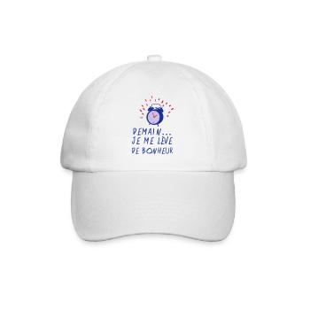 ciation demain leve bonheur reveil sonne - Casquette classique - blanc/blanc - Devant