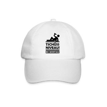 tschuess_niveau - Baseballkappe - Weiß/Weiß - Vorne