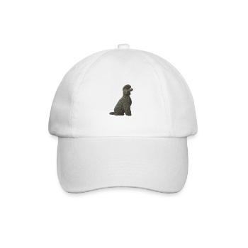 Schwarzer Pudel - Baseballkappe - Weiß/Weiß - Vorne