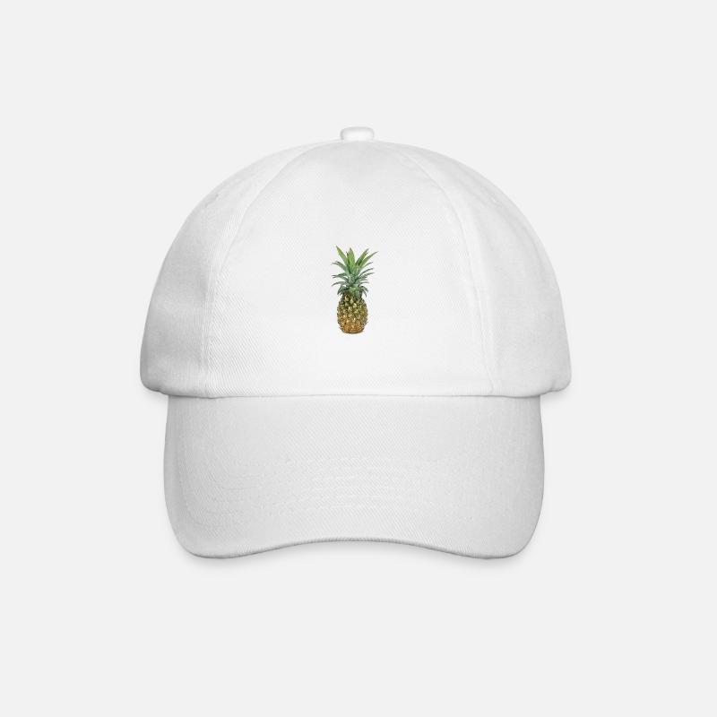 Ananas | Pineapple - Baseballkappe - Weiß/Weiß
