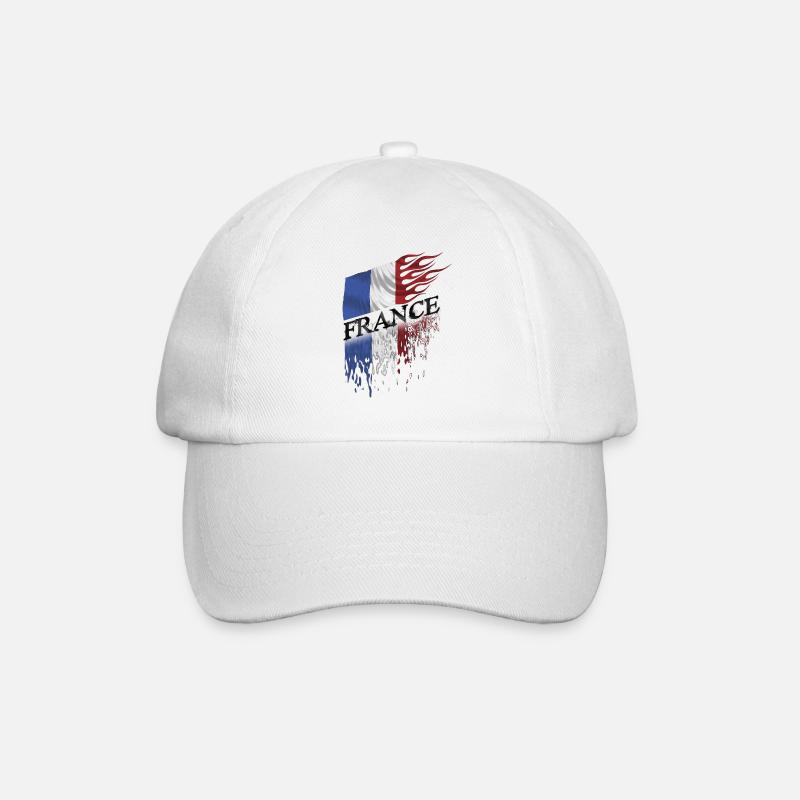 Frankreich - Baseballkappe - Weiß/Weiß