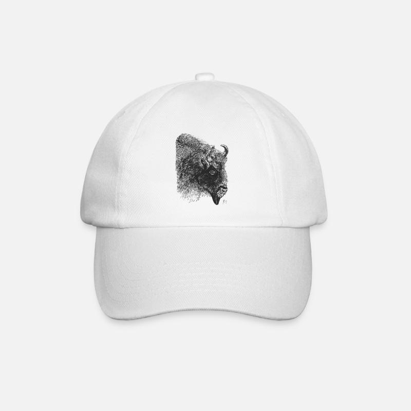 Bison - Casquette classique - blanc/blanc