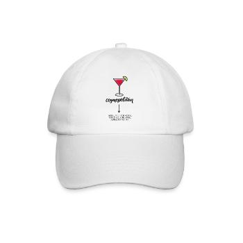 Cosmopolitan Cocktail Hand lettering Gift Idea - Baseball Cap - white/white - Front
