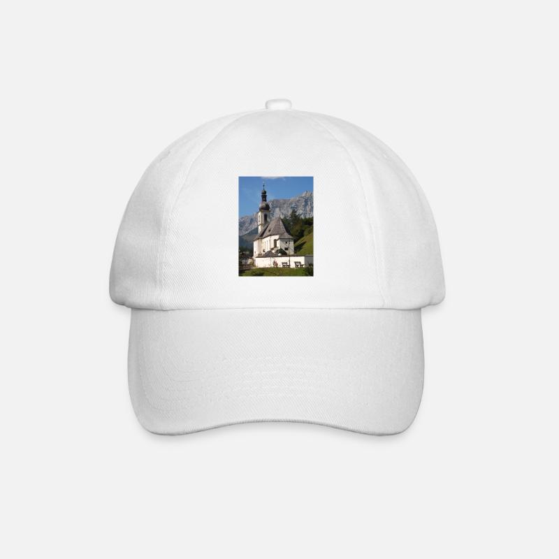 Ramsauer Kirche bei Berchtesgaden - Baseballkappe - Weiß/Weiß