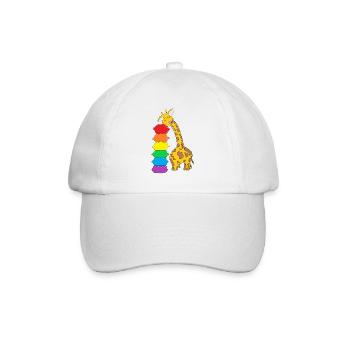 La girafe endormie / La girafe de la sleepy - Casquette classique - blanc/blanc - Devant