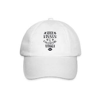 Hugs kisses valentine wishes - Baseball Cap - white/white - Front