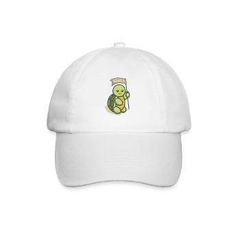 Funny Cute Turtle - Baseball Cap - white/white - Front