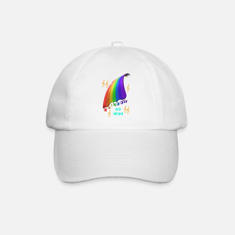 Rainbow Rainbow Rainbow Rainbow - Baseball Cap - white/white
