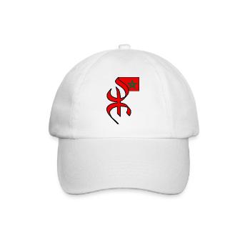 Amazigh Marokko - Baseballkappe - Weiß/Weiß - Vorne