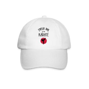 J'peux pas j'ai karaté - Casquette classique - blanc/blanc - Devant