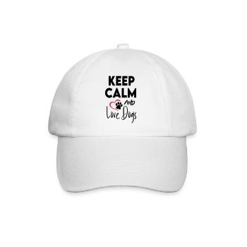 L’amour des chiens de Keep Calm Love Dogs - Casquette classique - blanc/blanc - Devant