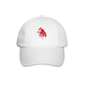 Pferd - Pferd - Renntier - Baseballkappe - Weiß/Weiß - Vorne