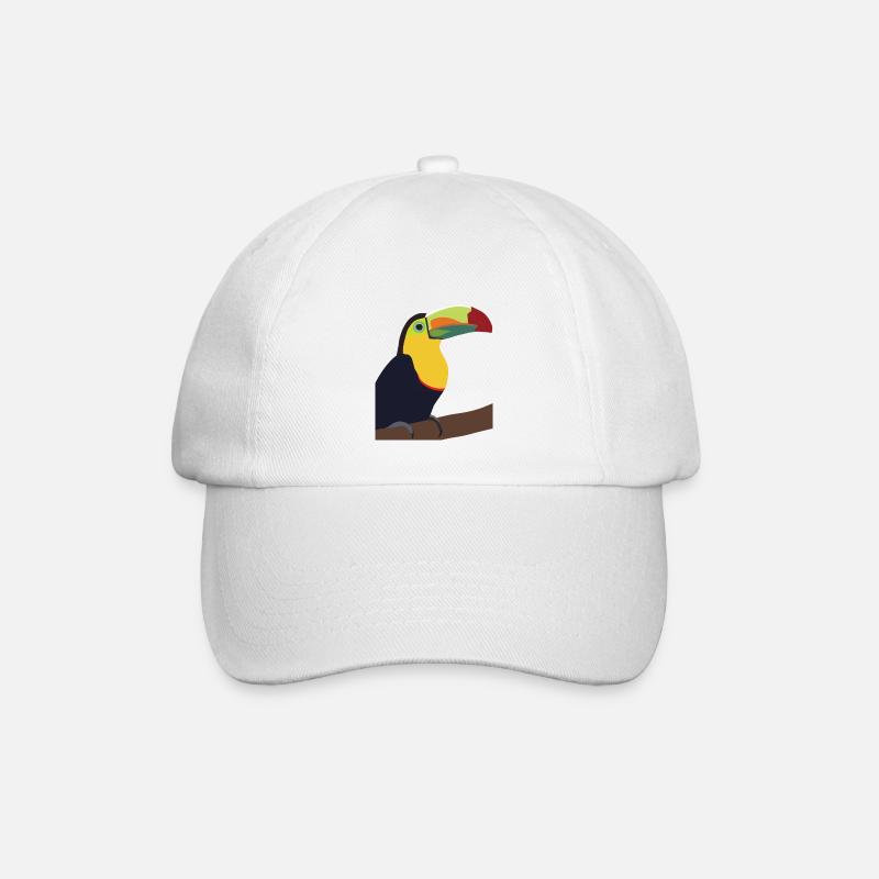 Timmy, der Toucan - Baseballkappe - Weiß/Weiß