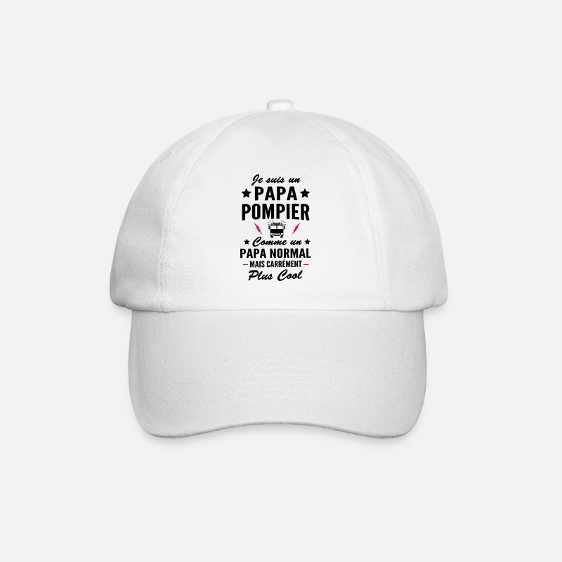 je suis un papa pompier / Papa pompier - Casquette classique - blanc/blanc