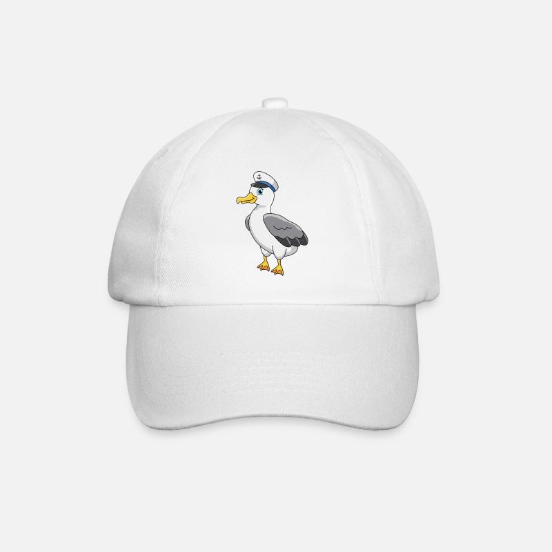Möwe - Baseballkappe - Weiß/Weiß