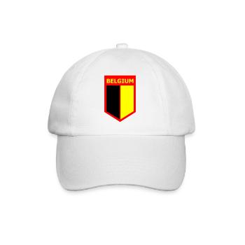 FLAGGE BELGIEN - Baseballkappe - Weiß/Weiß - Vorne