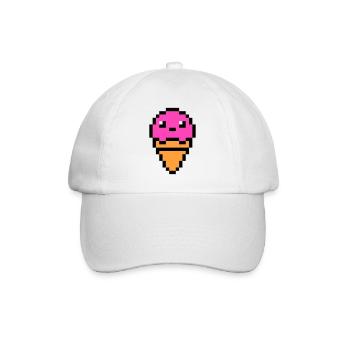 ice cream - Baseball Cap - white/white - Front