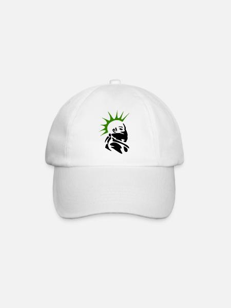 Punk - Baseballkappe - Weiß/Weiß