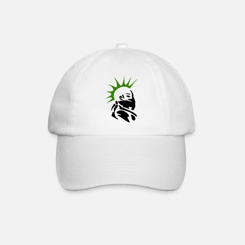 Punk - Baseballkappe - Weiß/Weiß