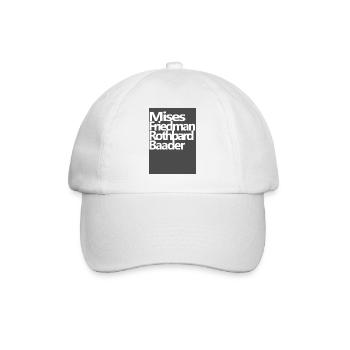 Mises Friedman Rothbard Baader - Baseballkappe - Weiß/Weiß - Vorne