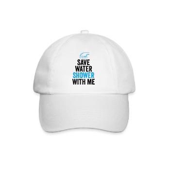 économiser la douche d’eau avec moi - Casquette classique - blanc/blanc - Devant