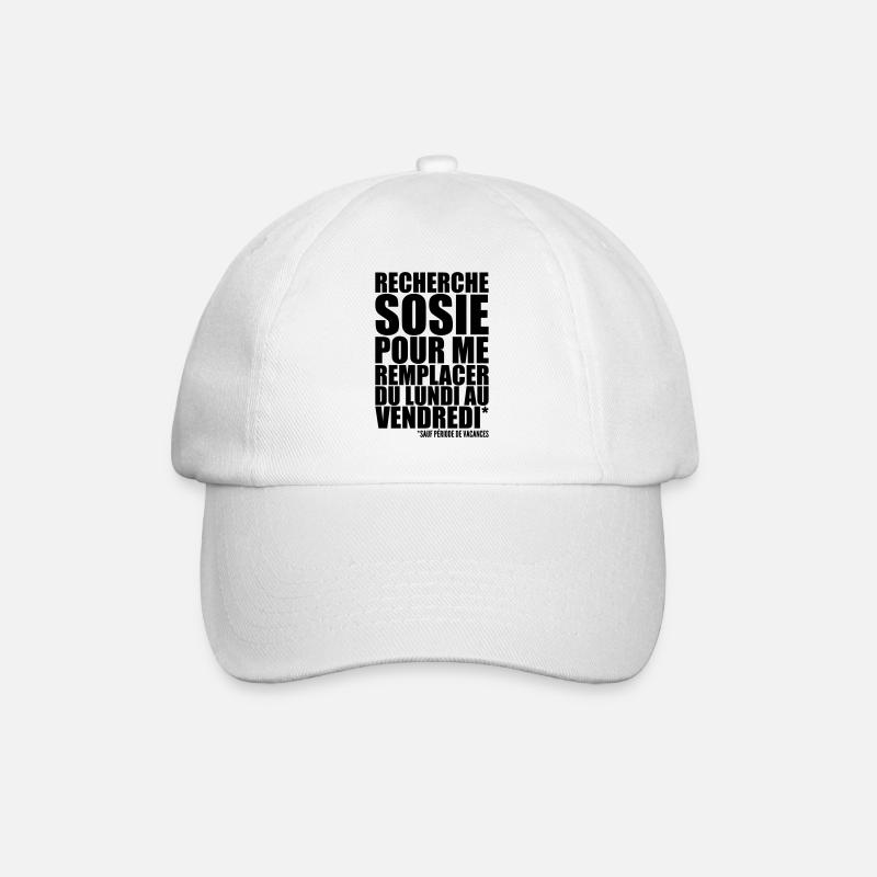 Recherche sosie pour me remplacer - Casquette classique - blanc/blanc