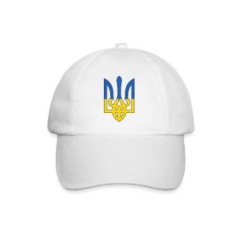 Symbole du drapeau de l’Ukraine - Drapeau de l’Ukraine - Casquette classique - blanc/blanc - Devant
