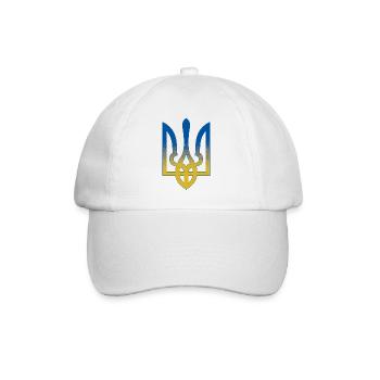 Symbole du drapeau de l’Ukraine - Drapeau de l’Ukraine - Casquette classique - blanc/blanc - Devant