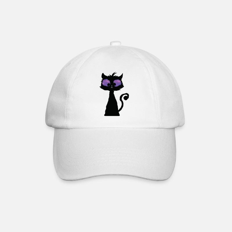 Chat psychédélique - Casquette classique - blanc/blanc