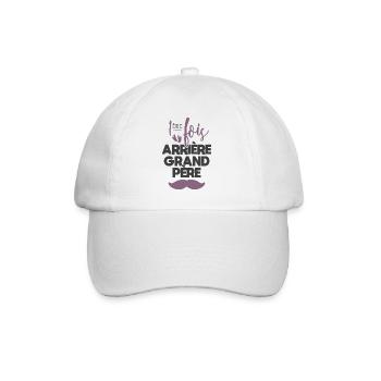 Première fois arrière grand père - Casquette classique - blanc/blanc - Devant