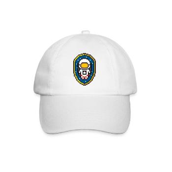 Astronaut Badge (Pixel art/Space-Badge) - Baseballkappe - Weiß/Weiß - Vorne