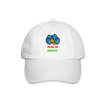 Protect the rainforest - Baseball Cap - white/white - Front